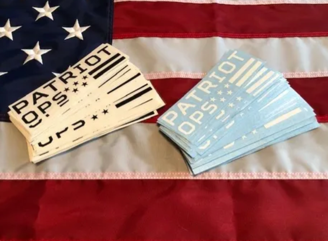 Patriot Ops - White 6" Logo Vinyl Decal