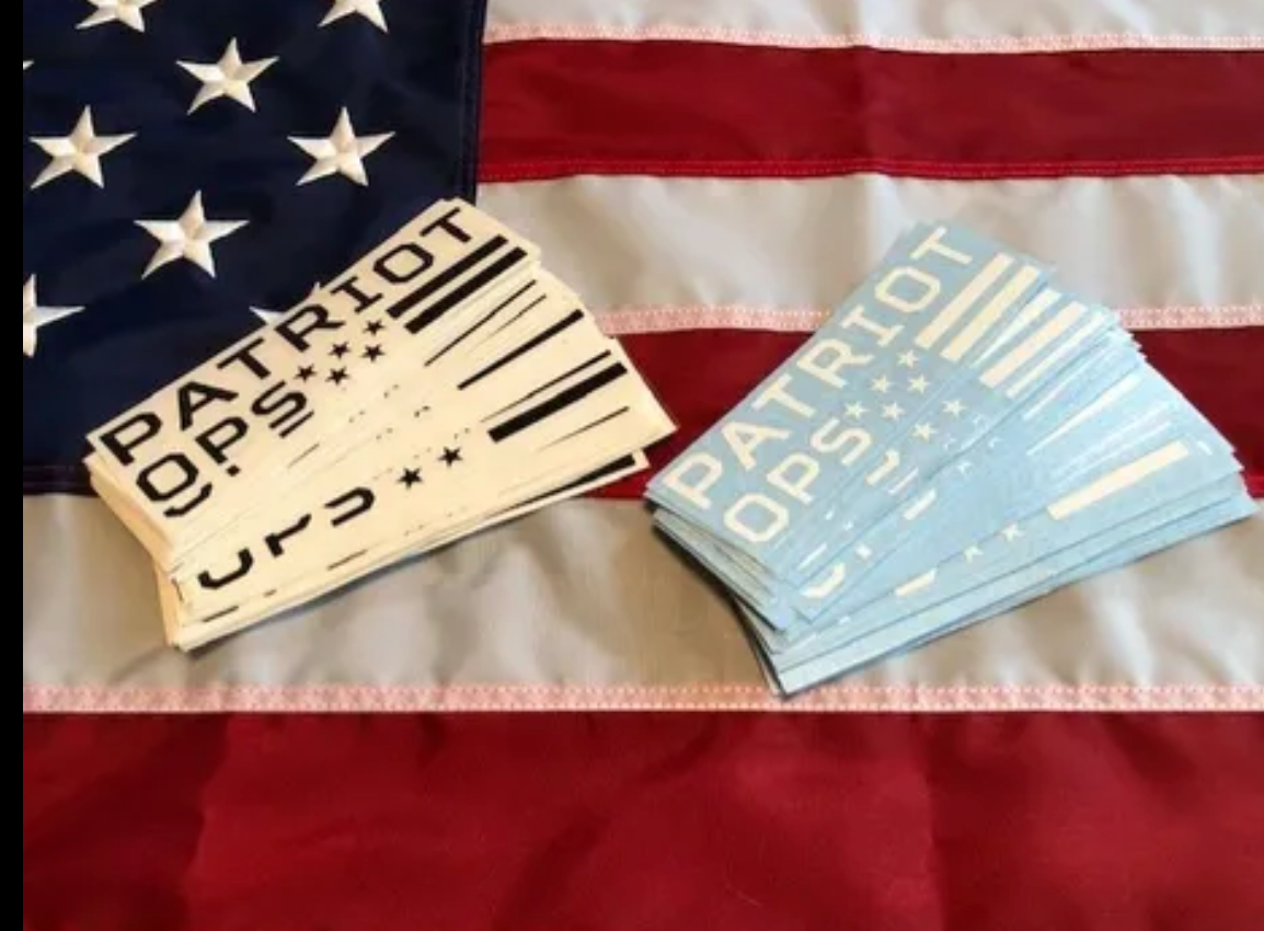 Patriot Ops - Black 6" Logo Vinyl Decal