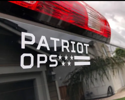 Patriot Ops - White 6" Logo Vinyl Decal