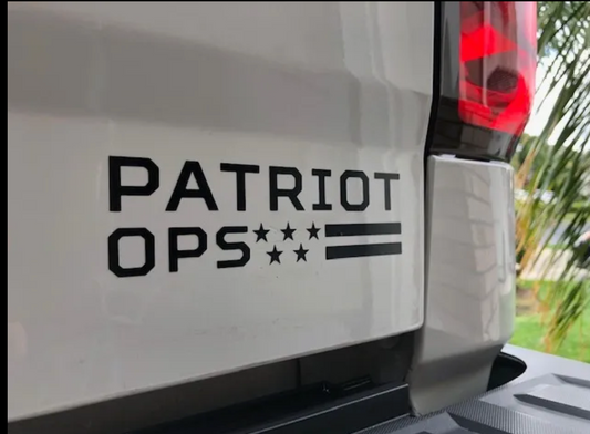 Patriot Ops - Black 6" Logo Vinyl Decal